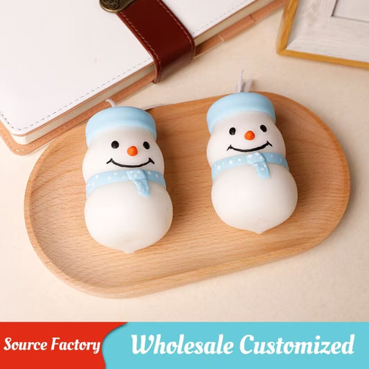 Snowman Aroma Candle Home Ornament Handmade Living Room Decoration Favors Candle