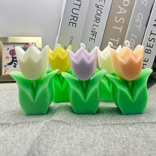 Tulip Handmade Candle Gift Accompaniment Candle Ambiance Floral Shape