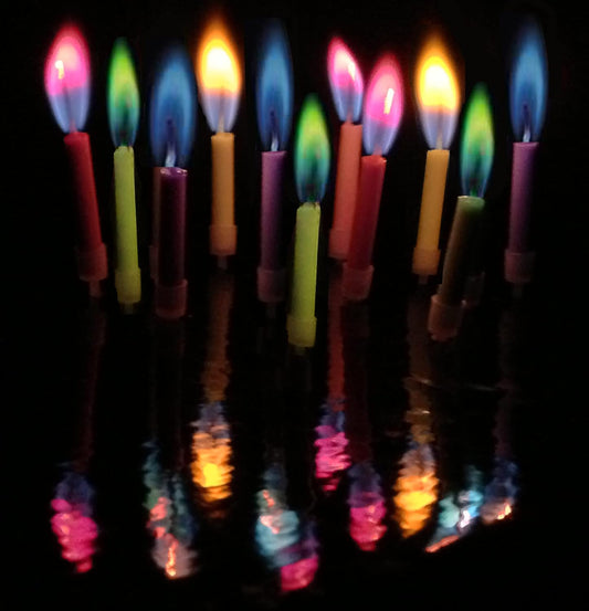 Multicolor Happy Birthday Candles (6 Count and 12 Count)