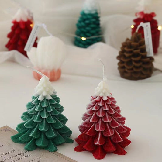 Creative Christmas Candles Christmas Tree Atmosphere Decoration Event Gifts Handmade