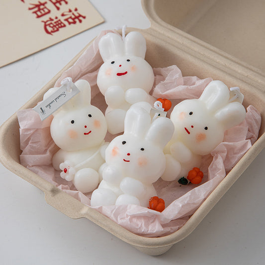 Rabbit Aromatherapy Candle Accompaniment Gift Creative Home Decoration Set Shooting Prop Candle Wedding Gift