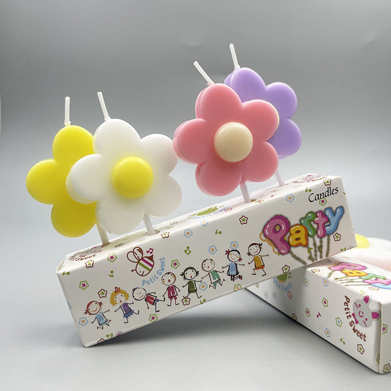 Colorful Egg Flower Craft Birthday Candle Creative Egg Flower Cake Candle