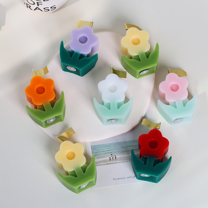 Birthday Gift Accompaniment Flower Candle Creative Home Decoration Wedding Flower Candle