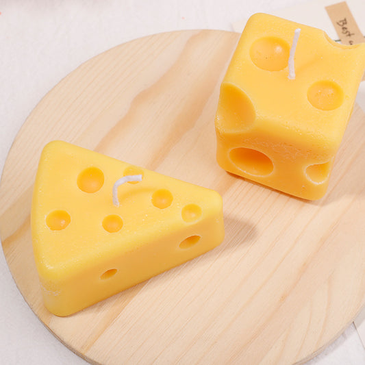 Handmade Home Furnishings Aromatherapy Cheese Candle Shooting Props Scene Decoration Cheese Candle