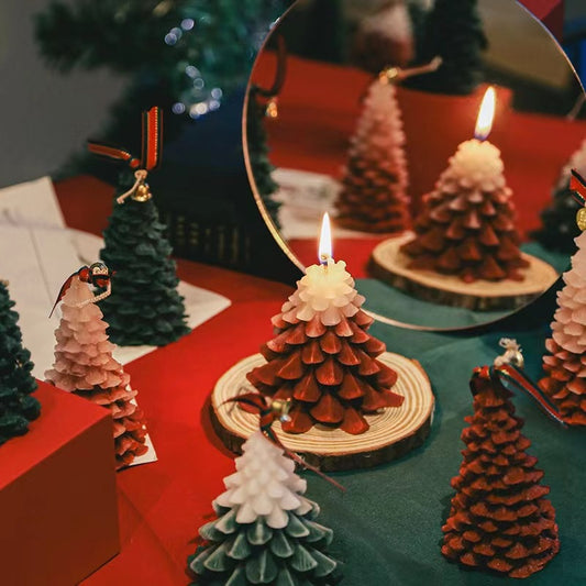 Creative Christmas Candles Christmas Tree Atmosphere Decoration Event Gifts Handmade