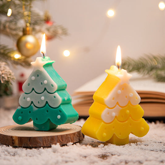 Christmas Aromatherapy Creative Snowflake Christmas Tree Atmosphere Aromatherapy Candle Ornament Romantic Christmas Gift