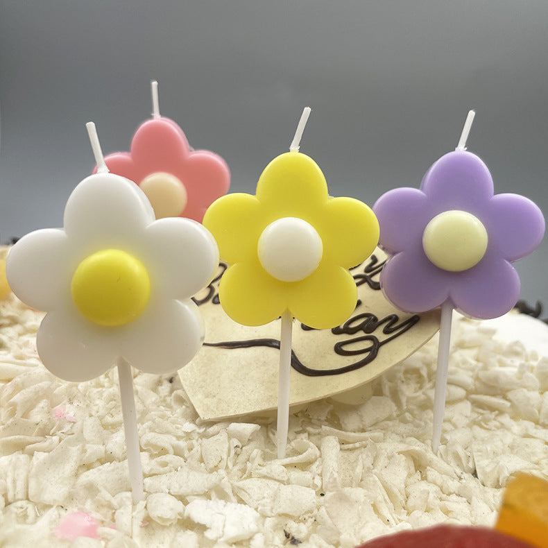 Colorful Egg Flower Craft Birthday Candle Creative Egg Flower Cake Candle