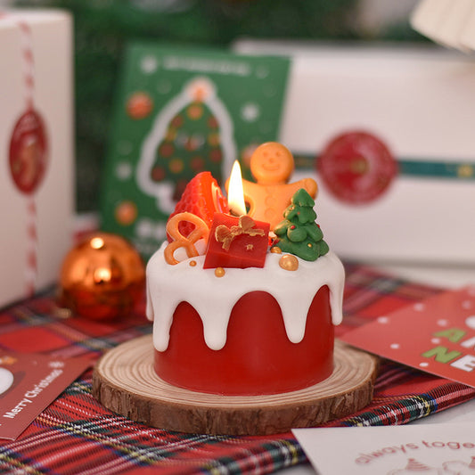 Creative Christmas Cake Candle Gingerbread Man Strawberry Christmas Tree Christmas Gift Modelling