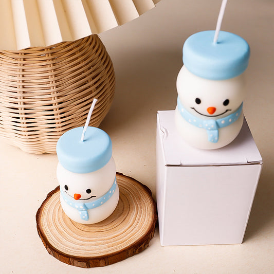 Snowman Aroma Candle Home Ornament Handmade Living Room Decoration Favors Candle