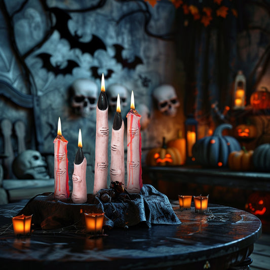 Halloween Horror Finger Candles Creepy Indoor Atmosphere Scene Decoration Props