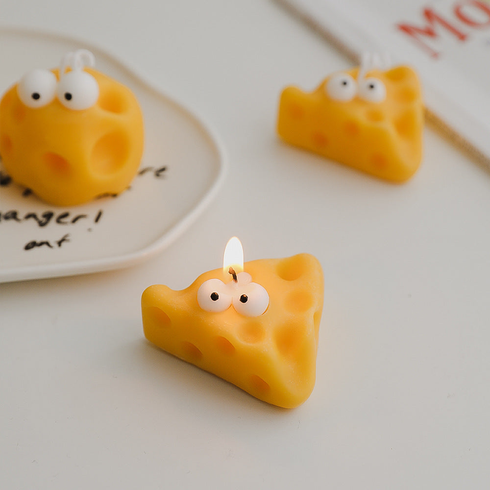 Cheese Cheese Aroma Candle Birthday Gift Fragrance Handmade Creative Modeling Wax