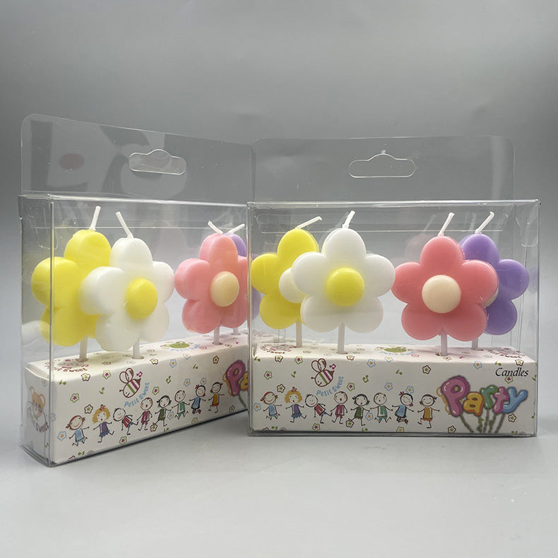 Colorful Egg Flower Craft Birthday Candle Creative Egg Flower Cake Candle