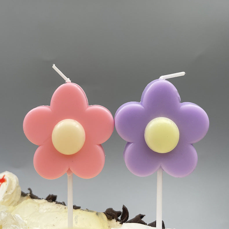 Colorful Egg Flower Craft Birthday Candle Creative Egg Flower Cake Candle