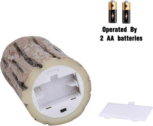 3pcs/set Pine Tree LED Electronic Candle Light Swing Flame Flameless Candle Battery Operated Candle Real Wax Pillar LED Candle with 10-Key Remote and Cycling 24-Hour Timer