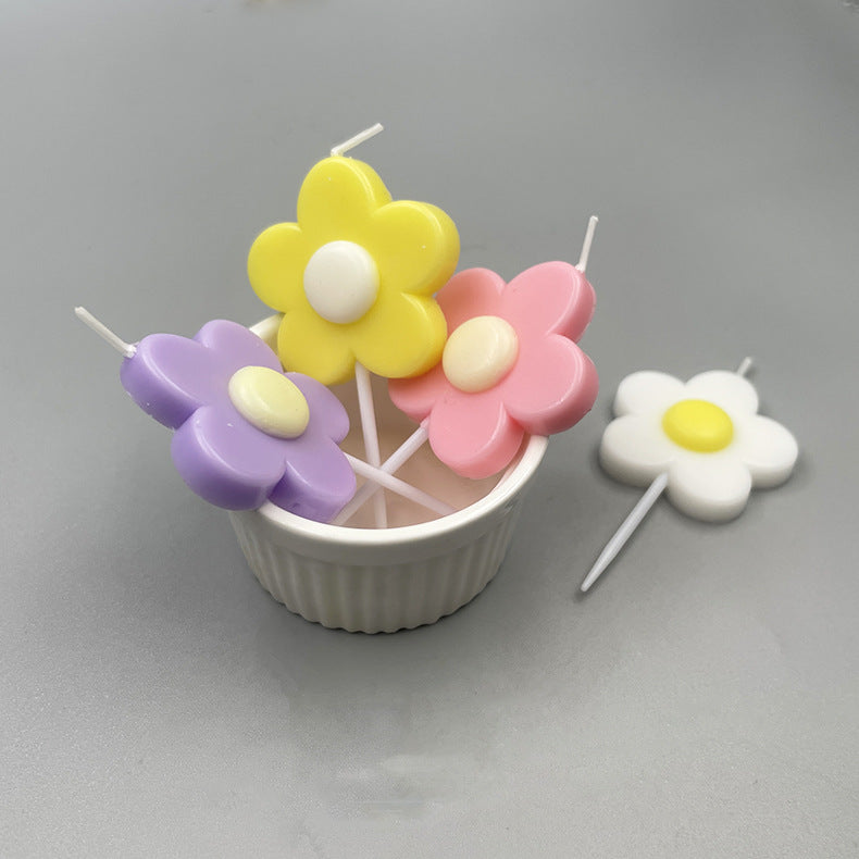 Colorful Egg Flower Craft Birthday Candle Creative Egg Flower Cake Candle