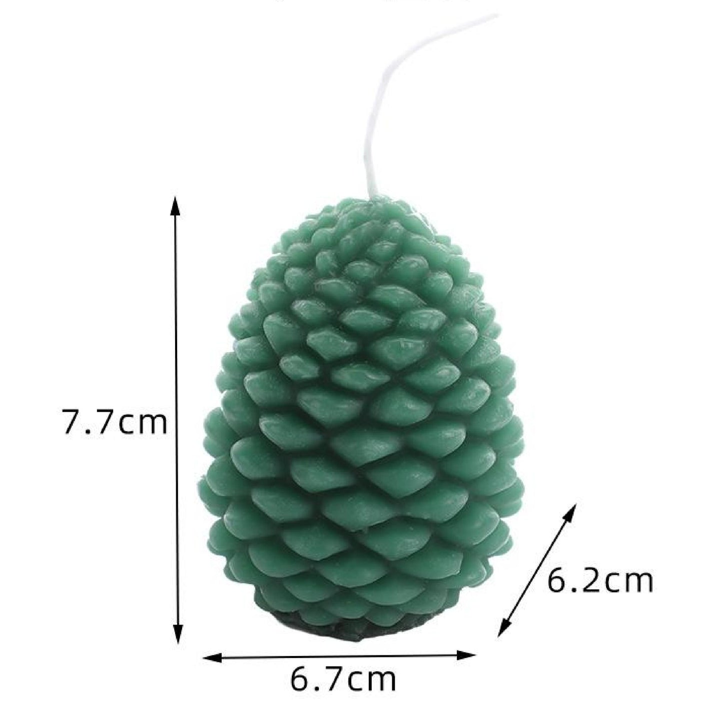 Green Christmas Pinecone Candle 3D Pinecone Shape DIY Christmas Tree Christmas Nut Candle Ornament