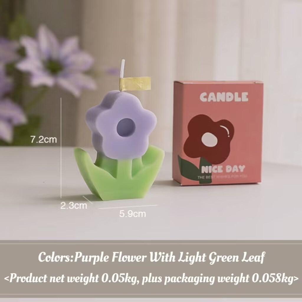 Birthday Gift Accompaniment Flower Candle Creative Home Decoration Wedding Flower Candle