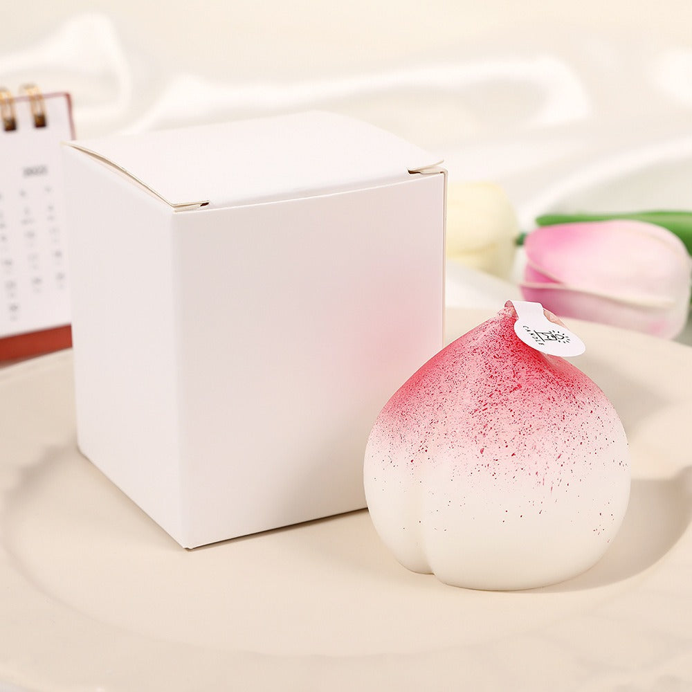 Peach Aromatherapy Candle Scented Wedding Creative Gift Simulation Fruit Cute Modeling Wax