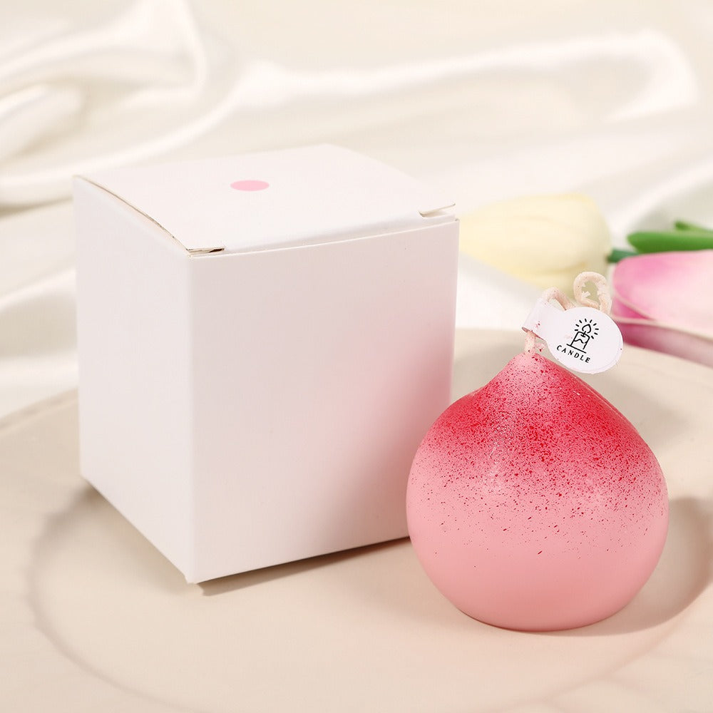 Peach Aromatherapy Candle Scented Wedding Creative Gift Simulation Fruit Cute Modeling Wax